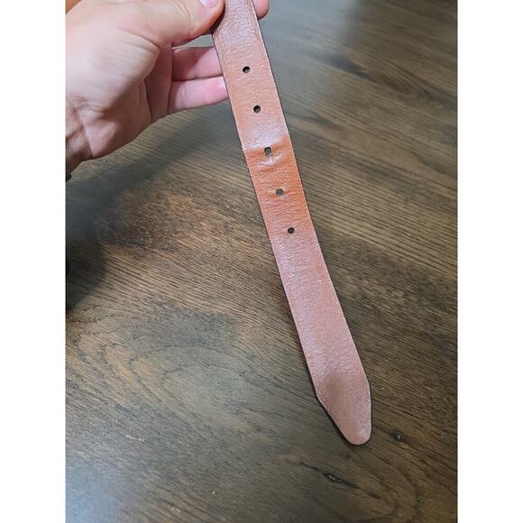 Johnston & Murphy Black Italian Leather Silver Tone Buckle Belt Size 38 75-3361 - Picture 9 of 16